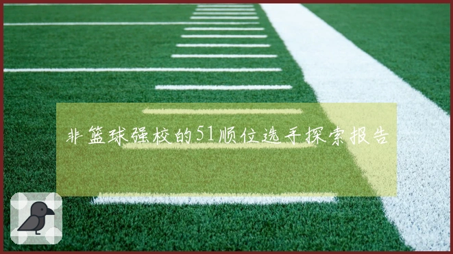 非篮球强校的51顺位选手探索报告